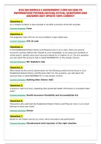HCA 504 MODULE 2 ASSIGNMENT 3-EHR GO HEALTH&NewLine;INFORMATION TECHNOLOGY&lpar;AS&rpar; ACTUAL QUESTIONS AND&NewLine;ANSWERS 2027 UPDATE 100&percnt; CORRECT
