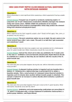 HESI CASE STUDY PEPTIC ULCER DISEASE ACTUAL QUESTIONS&NewLine;WITH DETAILED ANSWERS