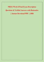 NR511 Week 8 Final Exam Description &NewLine;Questions & Verified Answers with Rationales &NewLine;&vert; Instant Download PDF &vert; 2026 
