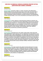 HESI NSG 123 MEDICAL SURGICAL NURSING UPDATED ACTUAL&NewLine;QUESTIONS AND CORRECT ANSWERS