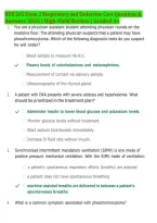 NUR 265 Exam 2 Respiratory and Endocrine Care Questions & Answers 2026 &vert; High-Yield Review &vert; Verified Answers with Rationales &vert; Graded A&plus;