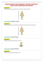 HUMAN ANATOMY AND PHYSIOLOGY CHAPTER 1 FREQUENTLY&NewLine;TESTED ACTUAL QUESTIONS AND ANSWERS