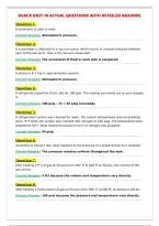 HVACR UNIT 10 ACTUAL QUESTIONS WITH DETAILED ANSWERS&NewLine;