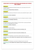 HVACR UNIT 12 ACTUAL QUESTIONS AND ANSWERS 2027 UPDATE&NewLine;100&percnt; CORRECT