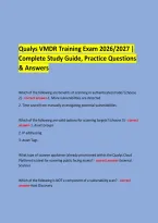 Qualys VMDR Training Exam 2026&sol;2027 &vert; &NewLine;Complete Study Guide&comma; Practice Questions & Answers &NewLine; &NewLine;