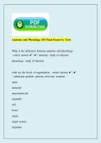 Anatomy & Physiology 101 Final Exam Review &vert; Ivy Tech &vert; 2026 Study Guide