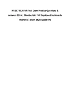 NR 667 CEA FNP Final Exam Prep 2026 &vert; Chamberlain FNP Capstone Practicum & Intensive &vert; 200&plus; Practice Questions&comma; Answers & Comprehensive Review
