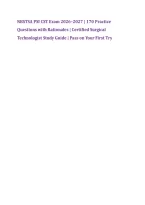 NBSTSA PSI CST Exam 2026&ndash;2027 &vert; 170 Practice &NewLine;Questions with Rationales &vert; Certified Surgical &NewLine;Technologist Study Guide &vert; Pass on Your First Try 