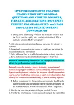 LIVE FIRE INSTRUCTOR PRACTICE &NewLine;EXAMINATION WITH ORIGINAL &NewLine;QUESTIONS AND VERIFIED ANSWERS&comma; &NewLine;PLUS EXPLAINED RATIONALES&sol;EXPERT &NewLine;VERIFIED FOR GUARANTEED 100&percnt; PASS &NewLine;2026&sol;LATEST UPDATE&sol;INSTANT &NewLine;DOWNLOAD PDF