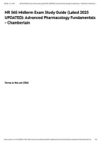 NR 565 Midterm Exam Study Guide &lpar;Latest 2025 UPDATED&rpar;&colon; Advanced Pharmacology Fundamentals - Chamberlain&NewLine;&NewLine;&NewLine;