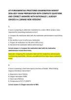 ATI FUNDAMENTALS PROCTORED EXAMINATION NEWEST &NewLine;2026-2027 EXAM PREPARATION WITH COMPLETE QUESTIONS &NewLine;AND CORRECT ANSWERS WITH RATIONALES &vert; ALREADY &NewLine;GRADED A&plus;&vert;&vert;BRAND NEW VERSION&excl;&excl;