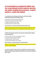 ATI PN FUNDAMENTALS EXAMINATION NEWEST 2026-&NewLine;2027 EXAM PREPARATION WITH COMPLETE QUESTIONS &NewLine;AND CORRECT ANSWERS WITH RATIONALES &vert; ALREADY &NewLine;GRADED A&plus;&vert;&vert;BRAND NEW VERSION&excl;&excl;