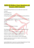 NURS 220 Midterm Exam Questions and Answers 2026 Graded A&plus;
