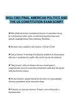 WGU&lowbar;C963&lowbar;FINAL&lowbar;AMERICAN&lowbar;POLITICS&lowbar;AND&lowbar;THE&lowbar;US&lowbar;CONSTITUTION&lowbar;EXAM&lowbar;SCRIPT&period;pdf