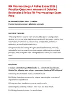 RN Pharmacology A Relias Exam 2026 &vert; Practice Questions&comma; Answers & Detailed Rationales &vert; Relias RN Pharmacology Exam Prep