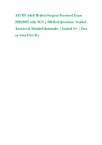 ATI RN Adult Medical Surgical Proctored Exam &NewLine;2026&sol;2027 with NGN &vert; 100 Real Questions&comma; Verified &NewLine;Answers & Detailed Rationales &vert; Graded A&plus; &vert; Pass &NewLine;on Your First Try 