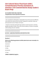 GIA Colored Stone Final Exam 2026 &vert; Comprehensive Practice Questions & Answers &vert; GIA Colored Stones Study Guide & Exam Prep
