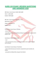 NURS 220 EXAM 3 REVIEW QUESTIONS AND ANSWERS 2026