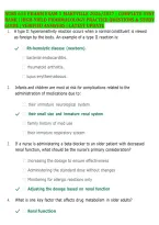 NURS 615 Advanced Pharmacotherapeutics Exam 1 &vert; Maryville University &vert; 2026&sol;2027 &vert; Complete Test Bank &vert; High-Yield Pharmacology Practice Questions & Study Guide &vert; Verified Answers with Rationales &vert; Latest Update