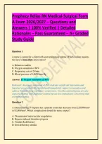 Prophecy Relias RN Medical-Surgical Form A Exam 2026&sol;2027 &ndash; Questions and Answers &vert; 100&percnt; Verified &vert; Detailed Rationales &ndash; Pass Guaranteed &ndash; A&plus; Graded Study Guide