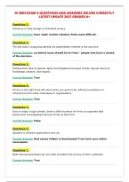 IS 3003 EXAM 2 QUESTIONS AND ANSWERS SOLVED CORRECTLY&NewLine;LATEST UPDATE 2027 GRADED A&plus;