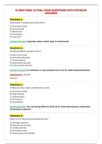 IS 3003 FINAL ACTUAL EXAM QUESTIONS WITH DETAILED&NewLine;ANSWERS&NewLine;