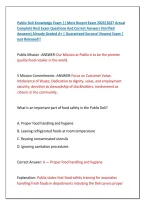 Publix Deli Knowledge Exam &vert;&vert; Most Recent Exam 2026&vert;2027 Actual &NewLine;Complete Real Exam Questions And Correct Answers &lpar;Verified &NewLine;Answers&rpar; Already Graded A&plus; &vert; Guaranteed Success&excl; Newest Exam &vert; &NewLine;Just Released&excl;&excl;