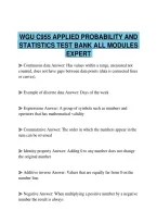 WGU&lowbar;C955&lowbar;APPLIED&lowbar;PROBABILITY&lowbar;AND&lowbar;STATISTICS&lowbar;TEST&lowbar;BANK&lowbar;ALL&lowbar;MODULES&period;pdf