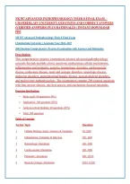 NR 507 ADVANCED PATHOPHYSIOLOGY WEEK 8 FINAL EXAM &ndash; CHAMBERLAIN UNIVERSITY QUESTIONS AND CORRECT ANSWERS &lpar;VERIFIED ANSWERS&rpar; PLUS RATIONALES &vert; INSTANT DOWNLOAD PDF