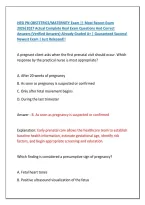 HESI PN OBSTETRICS&sol;MATERNITY Exam &vert;&vert; Most Recent Exam &NewLine;2026&vert;2027 Actual Complete Real Exam Questions And Correct &NewLine;Answers &lpar;Verified Answers&rpar; Already Graded A&plus; &vert; Guaranteed Success&excl; &NewLine;Newest Exam &vert; Just Released&excl;&excl; 