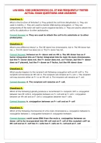LSU BIOL 1202 &lpar;HRINCEVICH&rpar; CH&period; 27 HW FREQUENTLY TESTED&NewLine;ACTUAL EXAM QUESTIONS AND ANSWERS