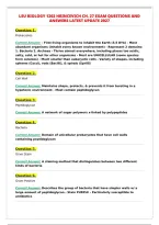LSU BIOLOGY 1202 HRINCEVICH CH&period; 27 EXAM QUESTIONS AND&NewLine;ANSWERS LATEST UPDATE 2027