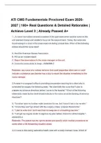 Latest Updated ATI CMS Fundamentals Proctored Exam 2026&ndash;2027 &vert; 100&plus; Real Questions & Detailed Rationales &vert; Achieve Level 3 &vert; Already Passed A&plus;