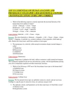 ANP 1111 Essentials of Human Anatomy and Physiology I Exam &lpar;PDF&rpar; &vert; 2026 Questions & Answers &plus; Rationales &vert; Study Guide
