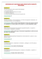 MICROBIOLOGY 2460 EXAM 2 2027 UPDATE WITH COMPLETE&NewLine;SOLUTIONS&NewLine;