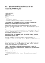 BST 322 EXAM 1 QUESTIONS WITH VERIFIED ANSWERS