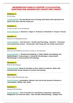 MICROBIOLOGY EXAM &num;1 &lpar;CHAPTER 1&comma;3&comma;4&comma;5&comma;6&rpar; ACTUAL&NewLine;QUESTIONS AND ANSWERS 2027 UPDATE 100&percnt; CORRECT