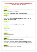 MIDTERM 1 MKTG 300 CSULB NGUYEN EXAM QUESTIONS AND&NewLine;ANSWERS LATEST UPDATE 2027