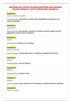 MIDTERM WCU PATHO 370 EXAM QUESTIONS AND ANSWERS&NewLine;SOLVED CORRECTLY LATEST UPDATE 2027 GRADED A&plus;
