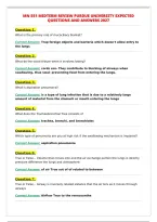 MN 551 MIDTERM REVIEW PURDUE UNIVERSITY EXPECTED&NewLine;QUESTIONS AND ANSWERS 2027