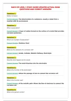 NACE CIP LEVEL 1 STUDY GUIDE UPDATED ACTUAL EXAM&NewLine;QUESTIONS AND CORRECT ANSWERS