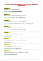 NC BLET STATE EXAM FREQUENTLY TESTED ACTUAL QUESTIONS&NewLine;AND ANSWERS