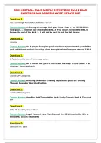 NFHS FOOTBALL RULES MOSTLY DEFINITIONS RULE 2 EXAM&NewLine;QUESTIONS AND ANSWERS LATEST UPDATE 2027&NewLine;