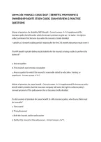 LOMA 281 MODULE 3 2026&sol;2027 &vert; BENEFITS&comma; PROVISIONS & OWNERSHIP RIGHTS STUDY GUIDE&comma; EXAM REVIEW & PRACTICE QUESTIONS