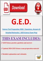 GED Science Test 2026 &vert; Updated Practice Questions & Answers &vert; GED Science Exam Prep