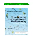Test Bank for Varcarolis' Foundations of Psychiatric-Mental Health Nursing 10th Edition by Margaret Jordan Halter 9780443127236