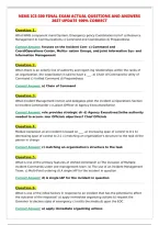NIMS ICS-300 FINAL EXAM ACTUAL QUESTIONS AND ANSWERS&NewLine;2027 UPDATE 100&percnt; CORRECT