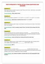NOCTI FREQUENTLY TESTED ACTUAL EXAM QUESTIONS AND&NewLine;ANSWERS