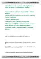 Clinical Research for the Doctor of Nursing Practice 3rd Edition by Terry Comprehensive Test Bank and Study Resources for Doctor of Nursing Practice Research&comma; Clinical Research Methods&comma; Evidence-Based Practice&comma; Research Design&comma; and Quality Improvement
