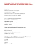 All Firefighter 1 Practice Test&comma; EXAM Questions & Answers&comma; Well Elaborated &vert; Already Verified Test &vert;100&percnt; Verified solutions &vert; Latest&excl;&excl;&excl;